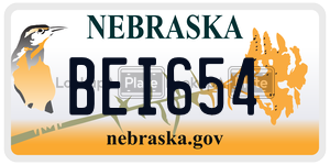 BEI654  license plate in NE