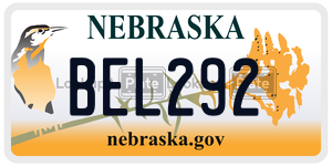 BEL292  license plate in NE