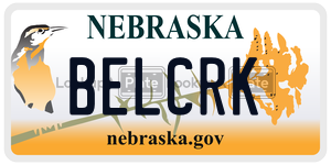 BELCRK  license plate in NE