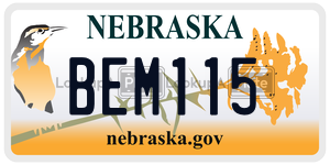 BEM115  license plate in NE