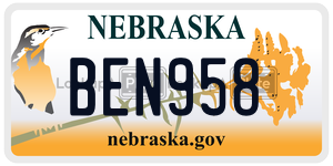 BEN958  license plate in NE