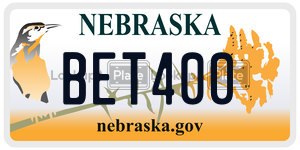BET400  license plate in NE