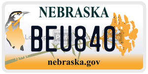 BEU840  license plate in NE