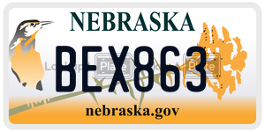 BEX863  license plate in NE