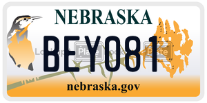 BEY081  license plate in NE