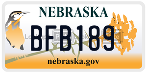 BFB189  license plate in NE