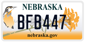 BFB447  license plate in NE