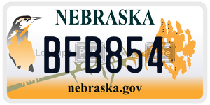 BFB854  license plate in NE