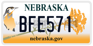 BFE571  license plate in NE