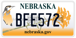 BFE572  license plate in NE