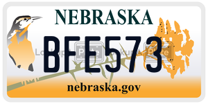 BFE573  license plate in NE