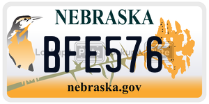 BFE576  license plate in NE