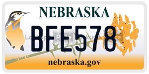 BFE578  license plate in NE