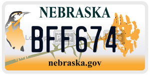 BFF674  license plate in NE