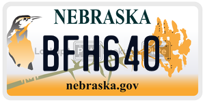 BFH640  license plate in NE