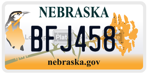 BFJ458  license plate in NE