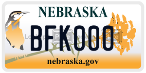 BFK000  license plate in NE