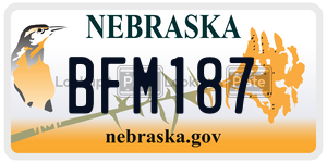 BFM187  license plate in NE