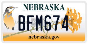 BFM674  license plate in NE