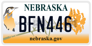 BFN446  license plate in NE