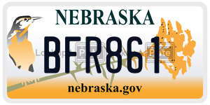 BFR861  license plate in NE