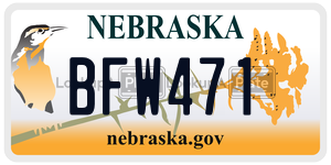BFW471  license plate in NE