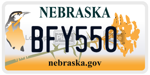 BFY550  license plate in NE
