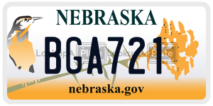 BGA721  license plate in NE