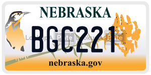 BGC221  license plate in NE
