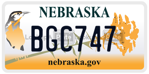 BGC747  license plate in NE