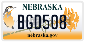 BGD508  license plate in NE