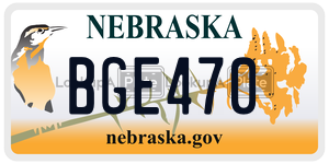 BGE470  license plate in NE