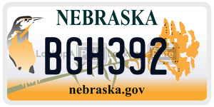 BGH392  license plate in NE
