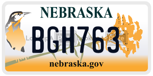 BGH763  license plate in NE