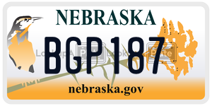 BGP187  license plate in NE