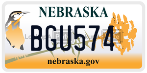 BGU574  license plate in NE