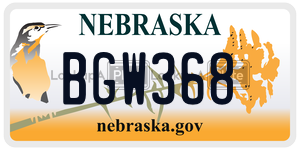 BGW368  license plate in NE