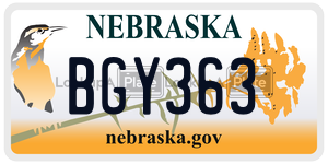 BGY363  license plate in NE
