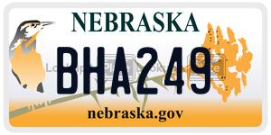 BHA249  license plate in NE