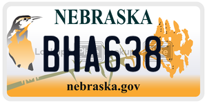 BHA638  license plate in NE