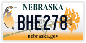 BHE278  license plate in NE