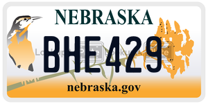 BHE429  license plate in NE