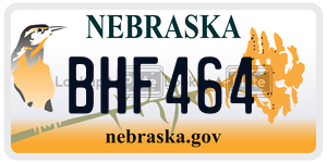 BHF464  license plate in NE
