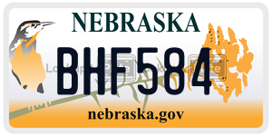 BHF584  license plate in NE