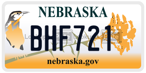 BHF721  license plate in NE