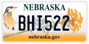 BHI522  license plate in NE