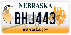 BHJ443  license plate in NE