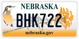 BHK722  license plate in NE