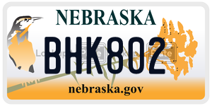 BHK802  license plate in NE