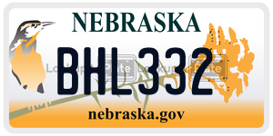 BHL332  license plate in NE